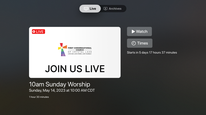 Screenshot #1 pour First Cong Church Crystal Lake