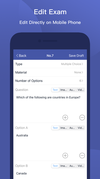MTestM - An exam creator app Screenshot