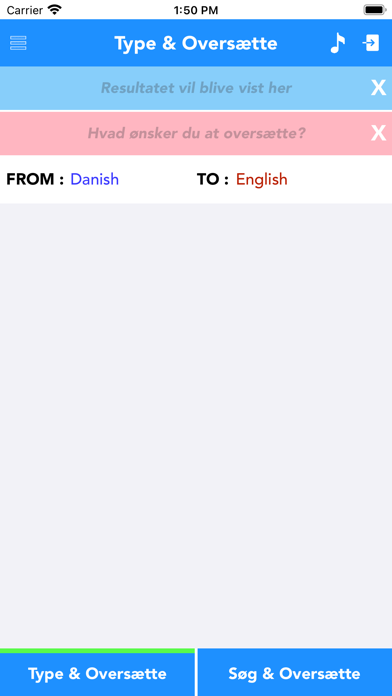 Danish to English Translate Screenshot