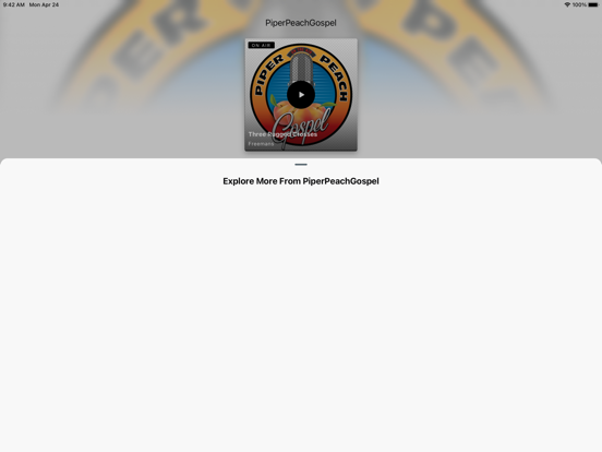 PiperPeachGospel App iPad screenshot 3 - Music app