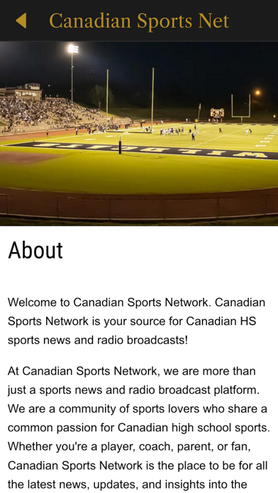 Canadian Sports Net Screenshot