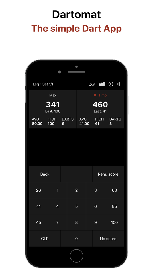 #1. Dartomat - Dart Counter App (iOS) 由: Max Wesel