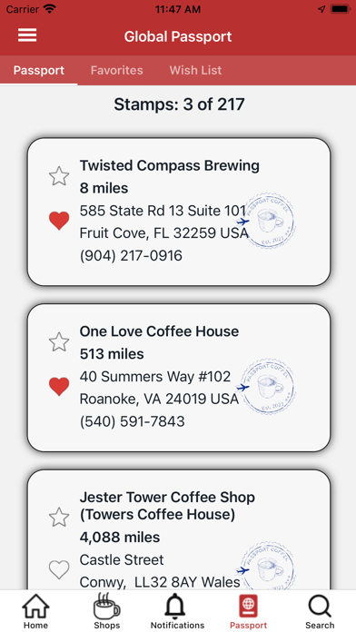 Global Coffee Tours Screenshot