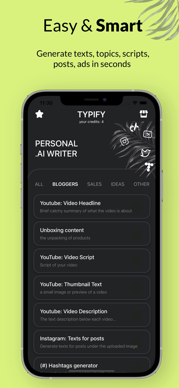 Typify - AI copywriter