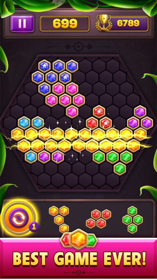 #3. Hexa Block Puzzle Star Gem (iOS) 由: Hoang Vinh Nguyen
