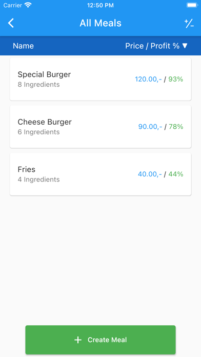 ProfCalculator - Food Screenshot
