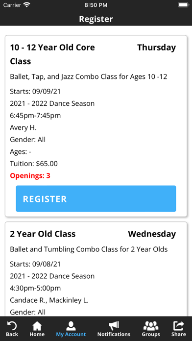 Candace Dance Co. Screenshot