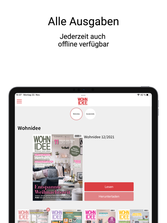 Wohnidee ePaper iPad app afbeelding 2