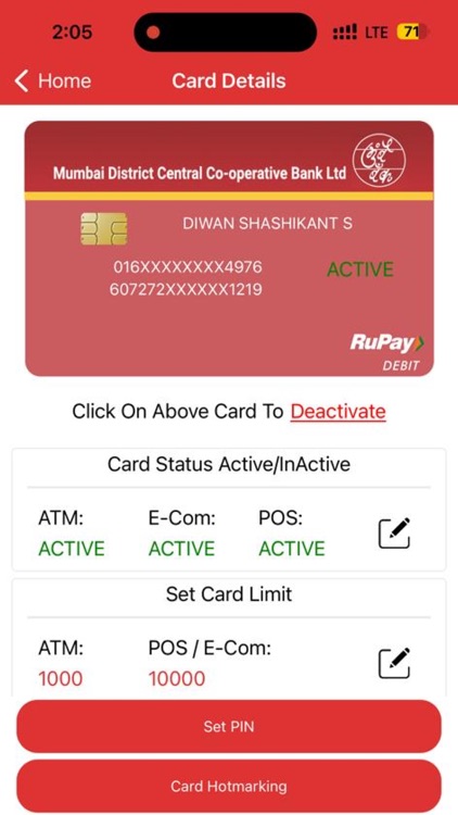 MUMBAI BANK ATM CARD CONTROL