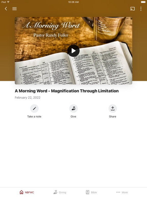New Beginning Family Worship iPad screenshot 3 - Education app