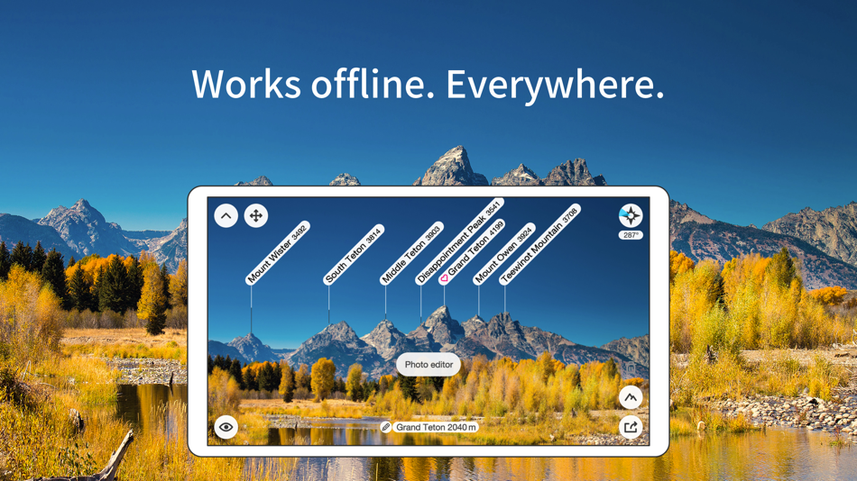 #3. PeakFinder (iOS) Podle: PeakFinder GmbH