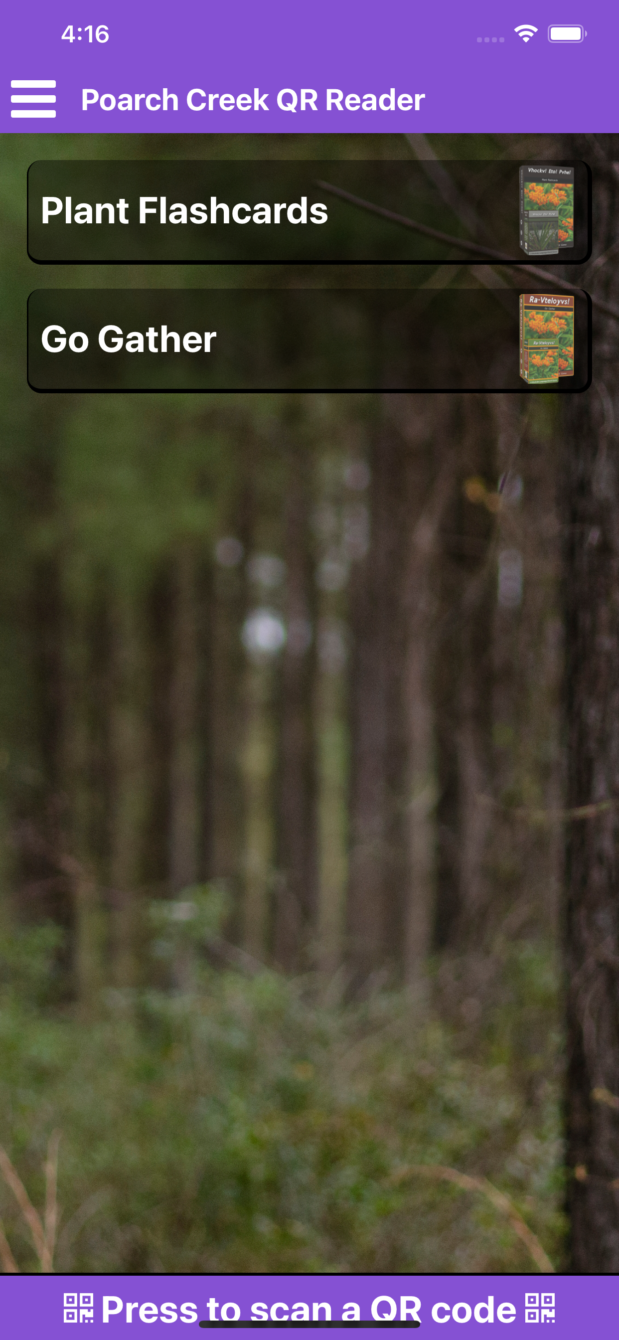 Poarch Creek QR Reader