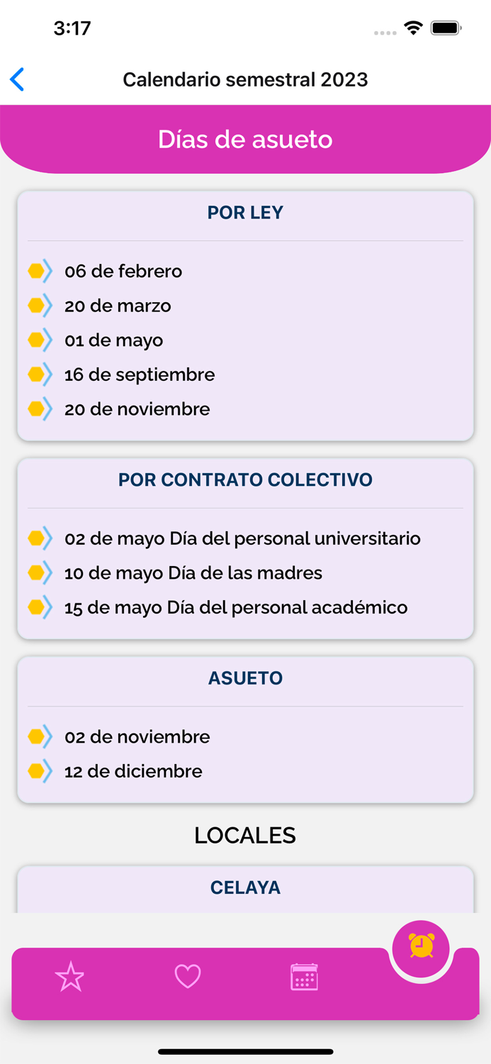 Calendario Académico UG