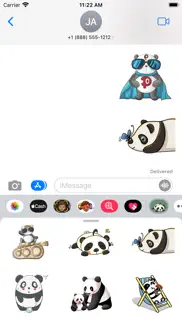 gangster panda stickers iphone screenshot 2