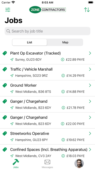 Zone Jobs Screenshot