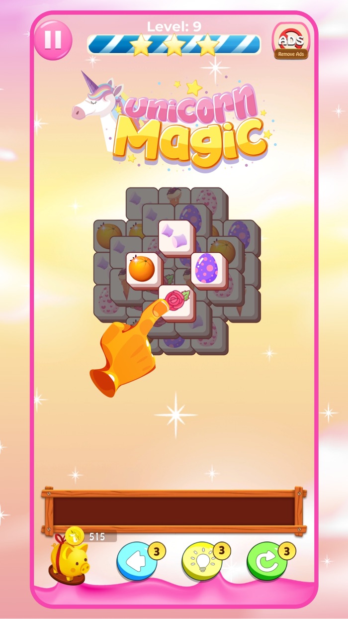 Unicorn Magic Tile Match game