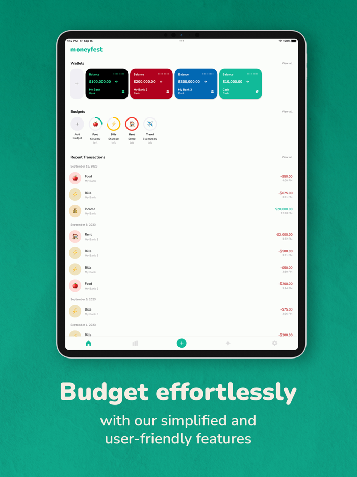 Moneyfest Track and Budget