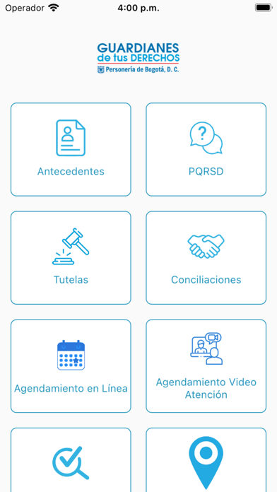Personería Bogotá Servicios Screenshot