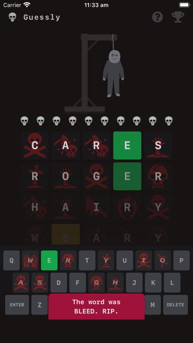 Guessly - Word guessing game Screenshot