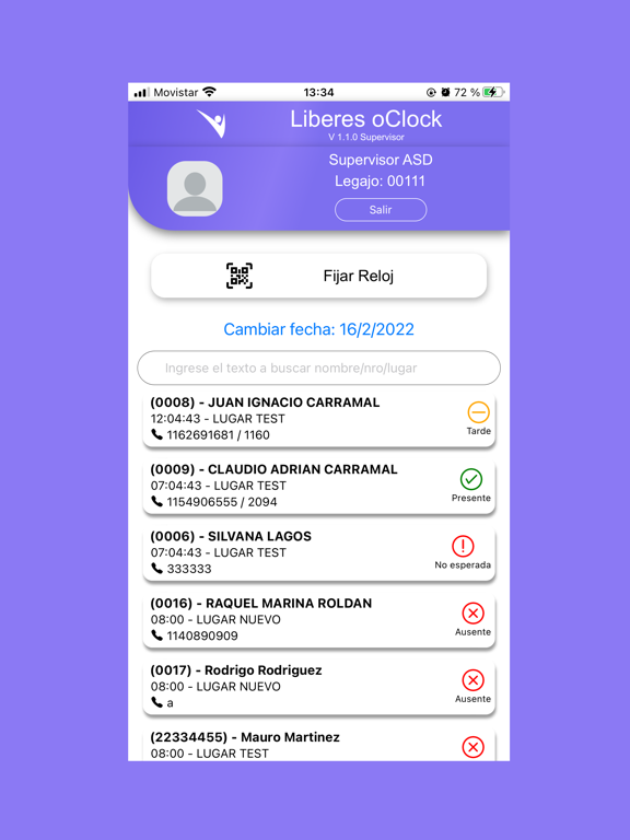 Screenshot #5 pour Liberes oClock Supervisor
