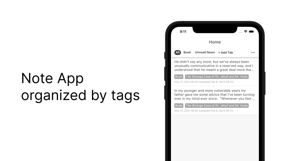 #1. Tagged Notes App - Tag Pad (iOS) 来自: Yuuki Matsushima