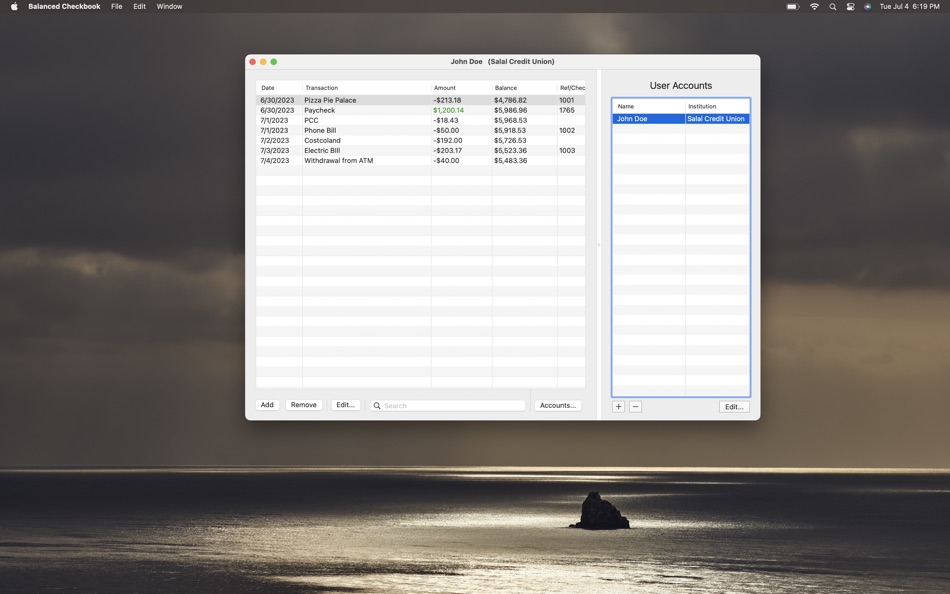 #1. Balanced Checkbook (macOS) Podle: Ian Howle