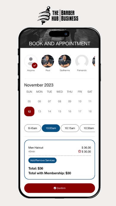 The Hub Barber & Business Screenshot
