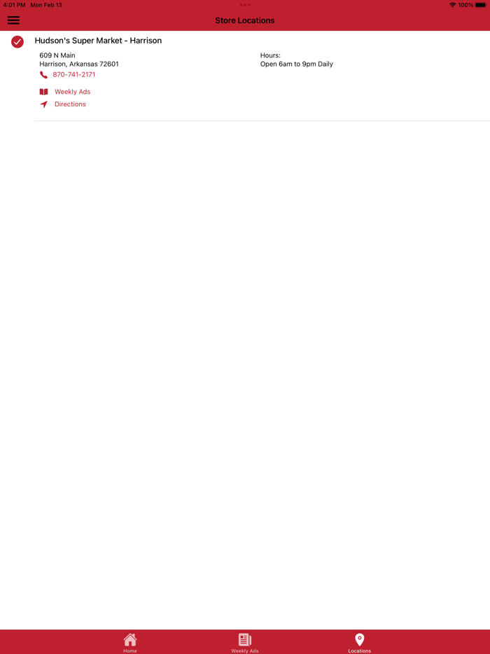 Hudsons Super Market