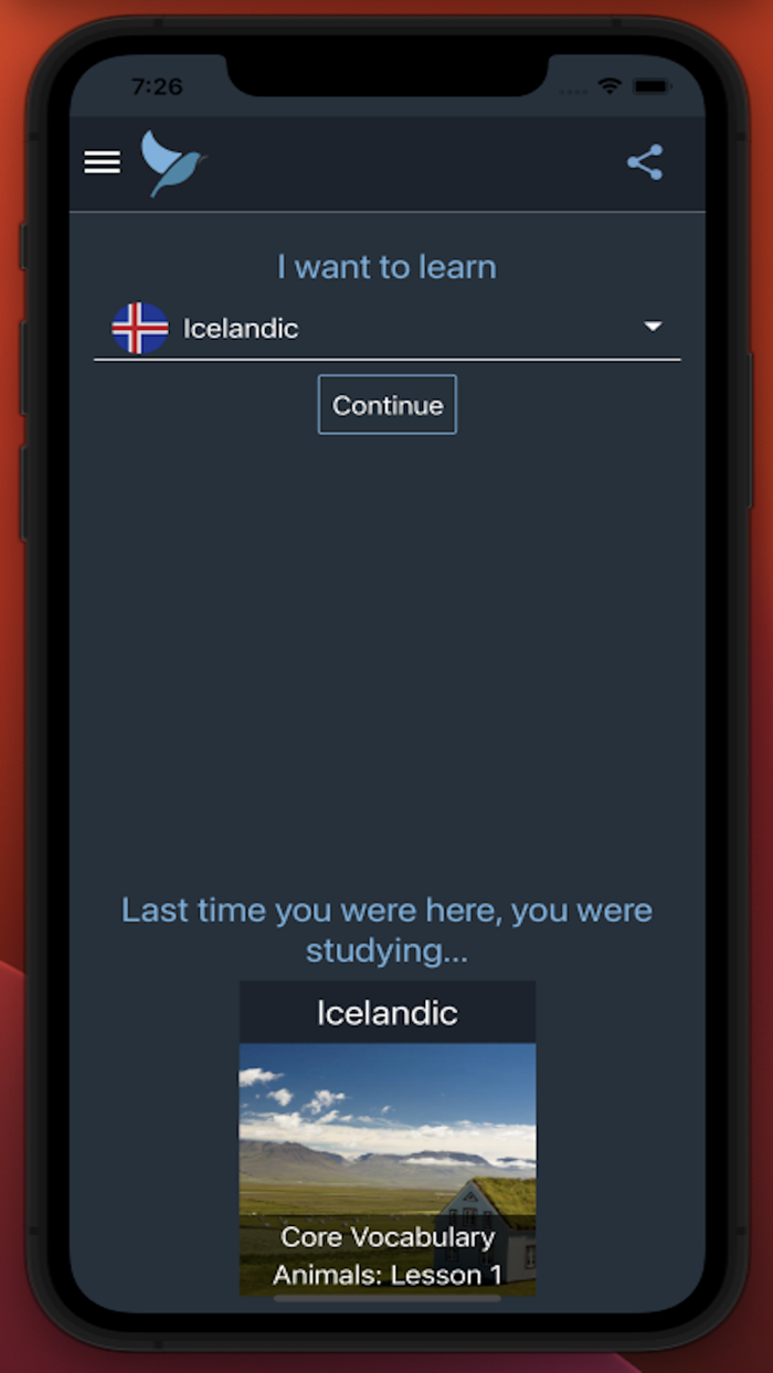 Bluebird Learn Icelandic