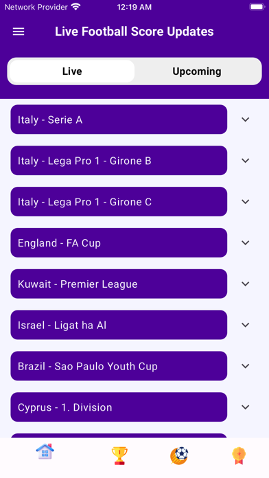 Live Football Score Updates Screenshot