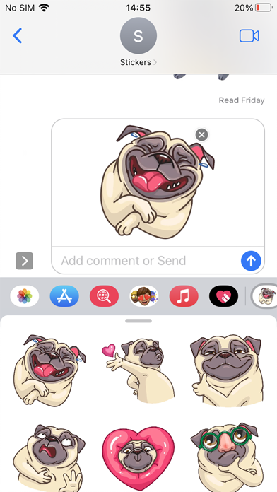 Screenshot #2 pour Pug Cute Emoji Funny Sticker