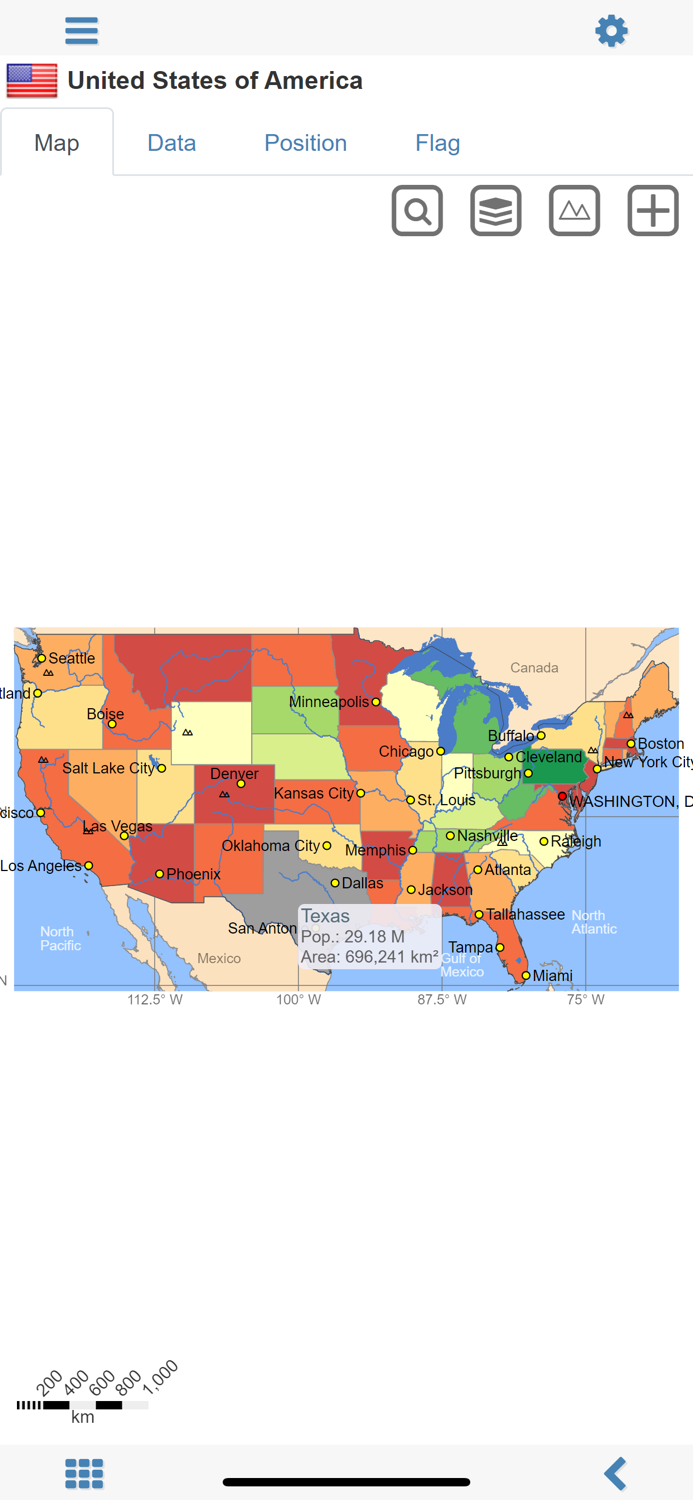 World atlas and map MxGeo Pro
