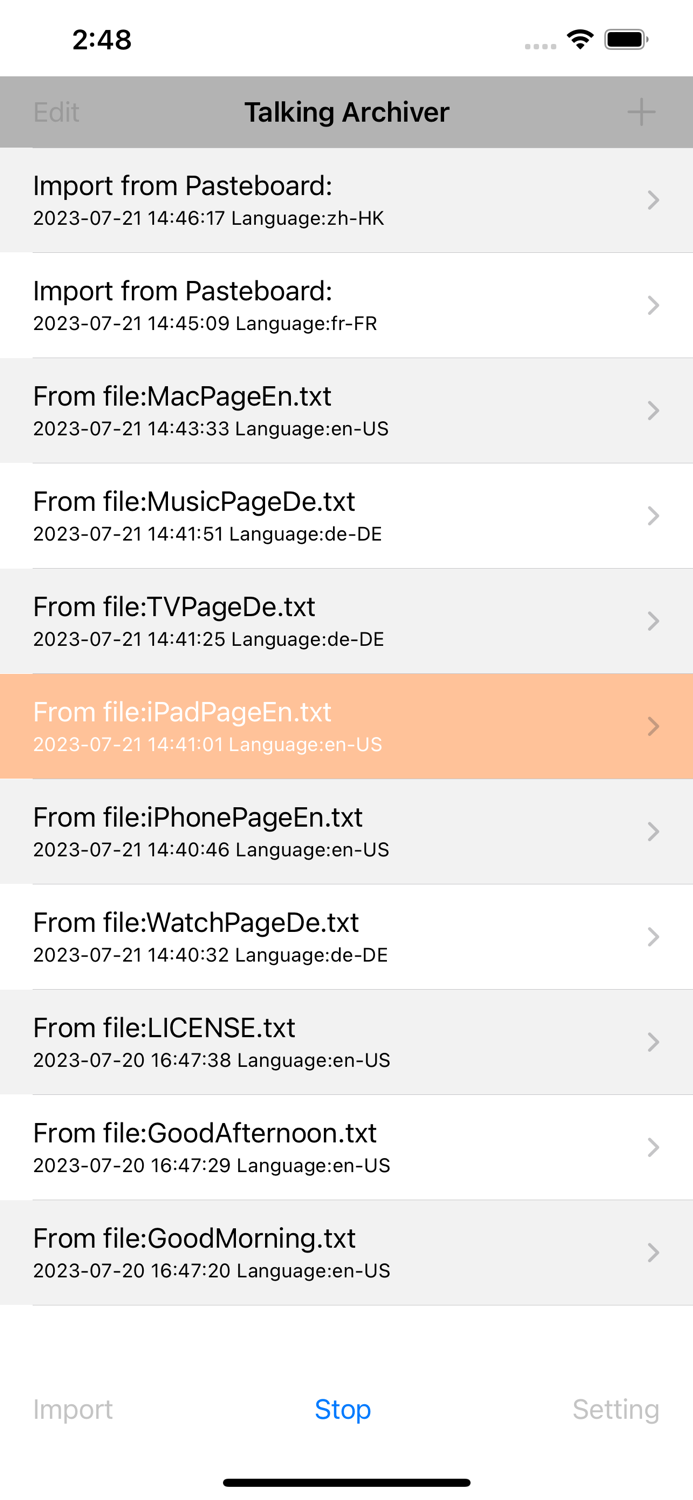 Talking Archiver Lite