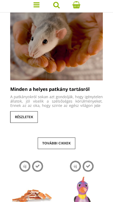 Állati Jó Áruház App Screenshot