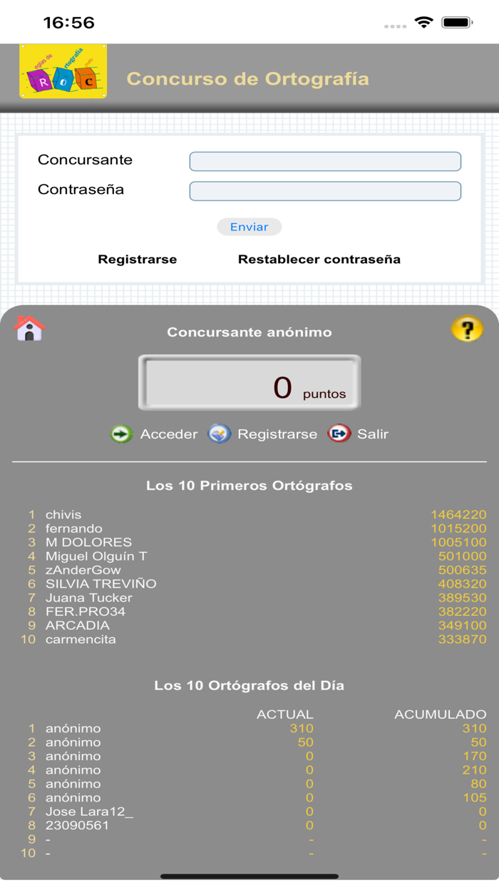 Concurso de Ortografía