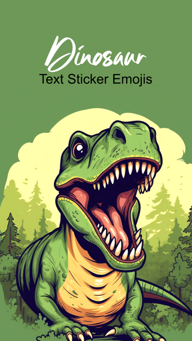 Dinosaur & Text Sticker Emojis Screenshot