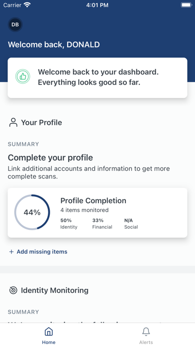 Zander ID Theft Protection Screenshot