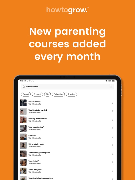 Howtogrow: grow as a parent iPad screenshot 3 - Education app