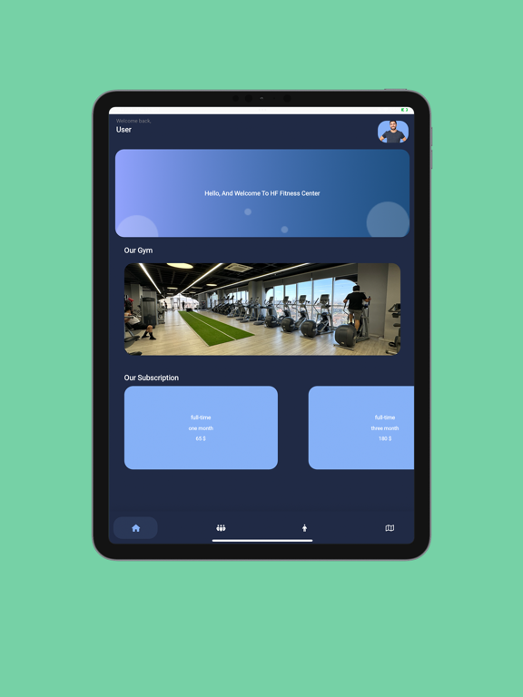 HF Fitness Center iPad screenshot 1 - Sports app