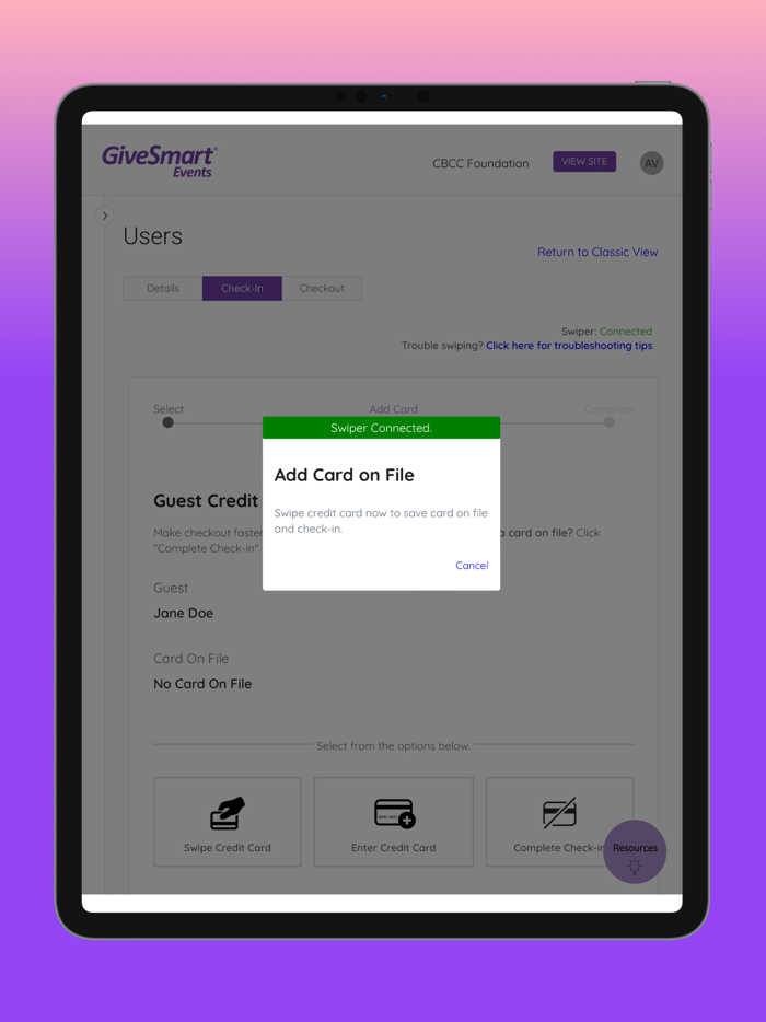 GiveSmart Events Admin