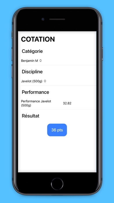 Screenshot #2 pour Athletisme Cotation FFA