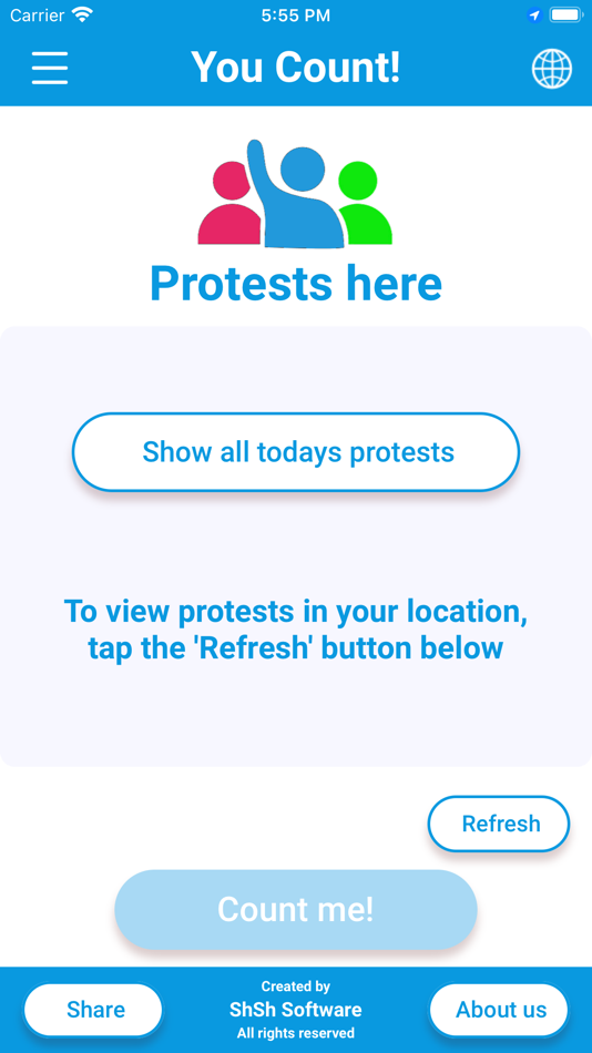 #1. ProtestCount (iOS) Podle: ShSh software