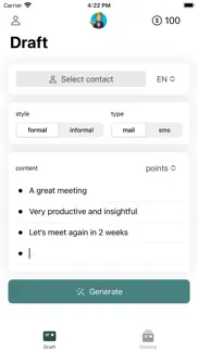 quick mail - cheap ai drafts iphone screenshot 1