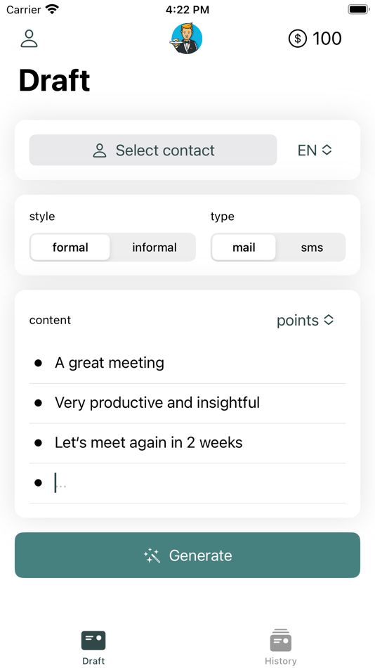 #1. Quick Mail - Cheap AI drafts (iOS) Podle: Henrik Bruntrup