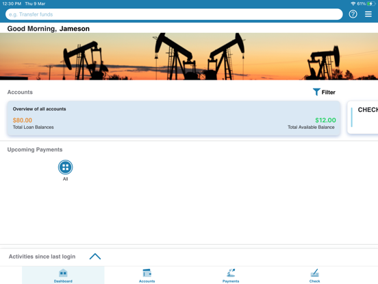 Southwest 66 CU iPad screenshot 1 - Finance app