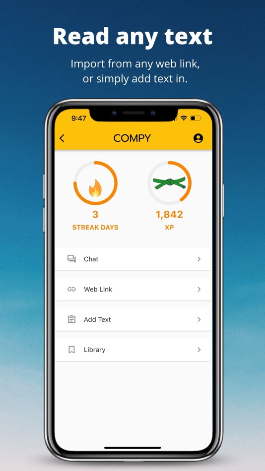 #6. Compy: Fast language learning (iOS) بواسطة: Meng Teik Tan