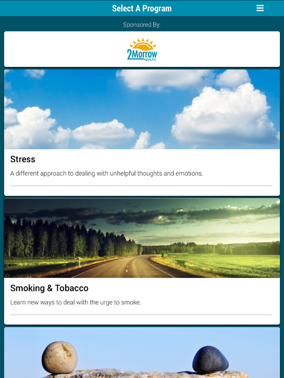 2Morrow Health iPad screenshot 2 - Health & Fitness app