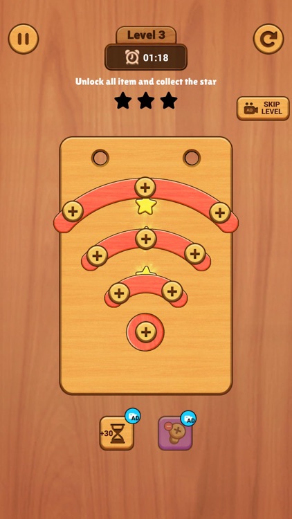 Wood Screws: Nut n Bolt Puzzle