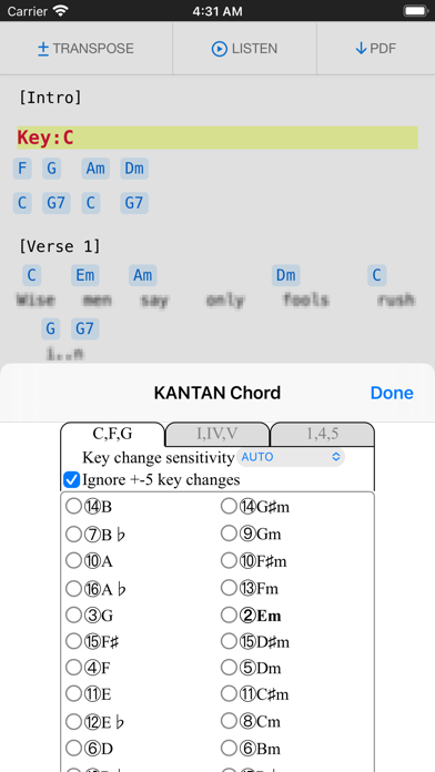KANTAN Chord Screenshot
