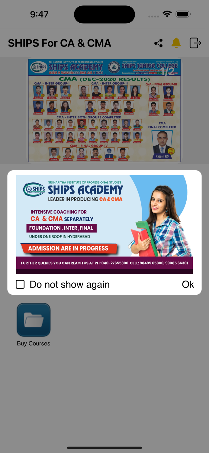 Ships For CA and CMA